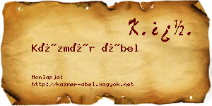 Kázmér Ábel névjegykártya